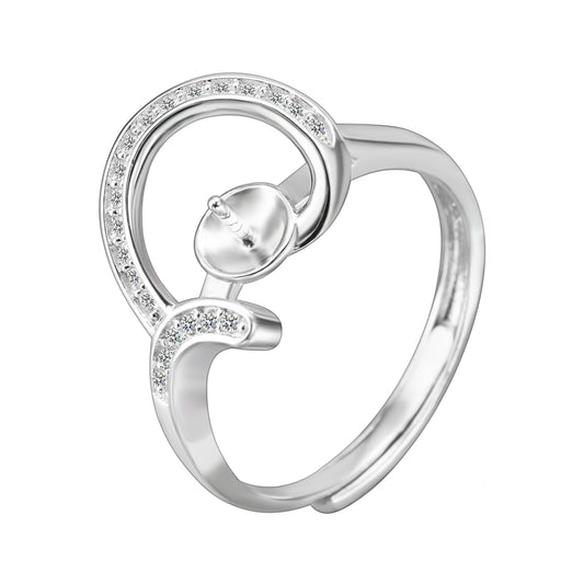 925 Silver Ring mountings for Pearl