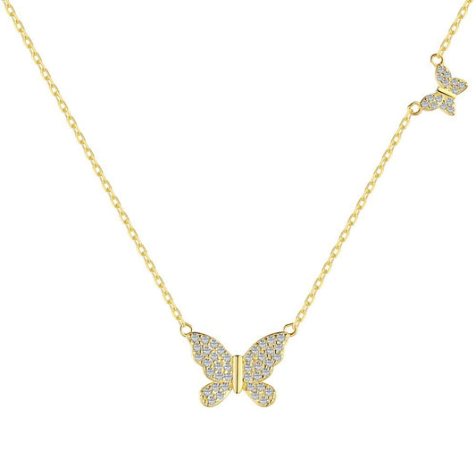 925 Sterling Silver Butterfly Fashion Pendant Necklace