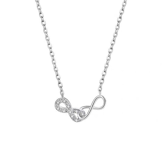 925 Sterling Silver Infinity Fashion Necklace