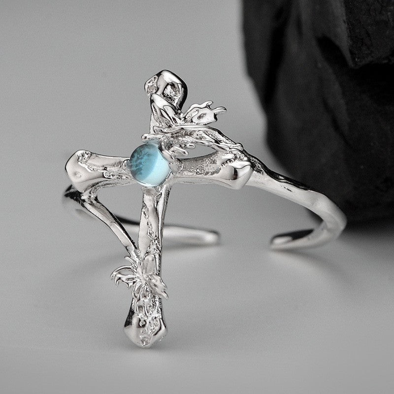 925 Sterling Silver Cross Fashion Ring