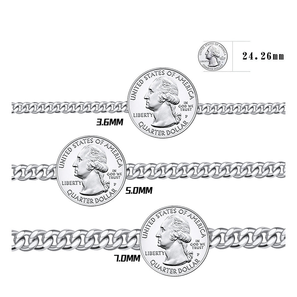 925 Sterling Silver Cuban Bracelet