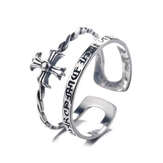 925 Sterling Silver Cross Fashion Ring