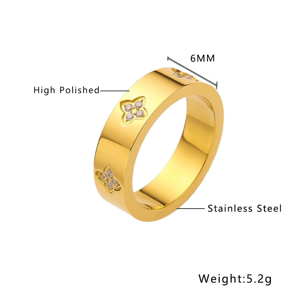 Stainless Steel Band Fashion Ring