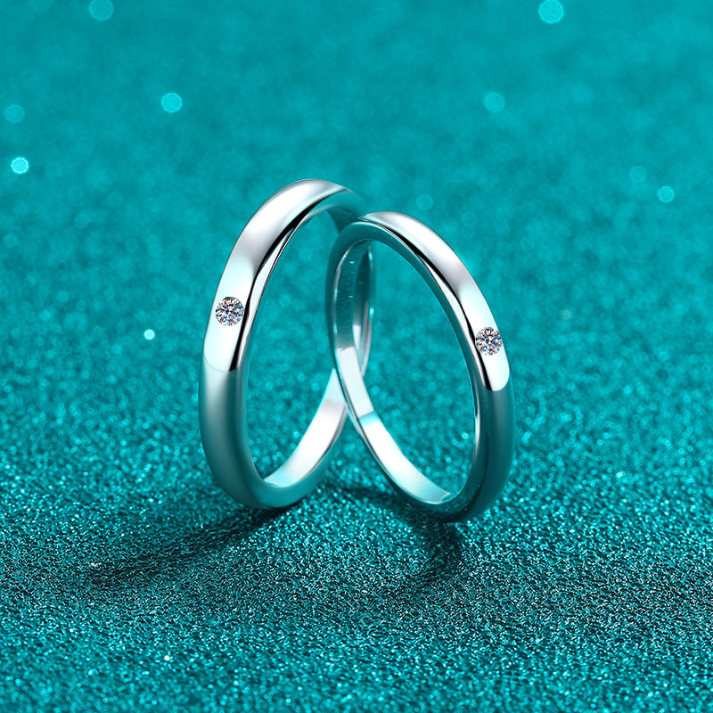 925 Sterling Silver Elegant Fashion Engagement Couple Rings