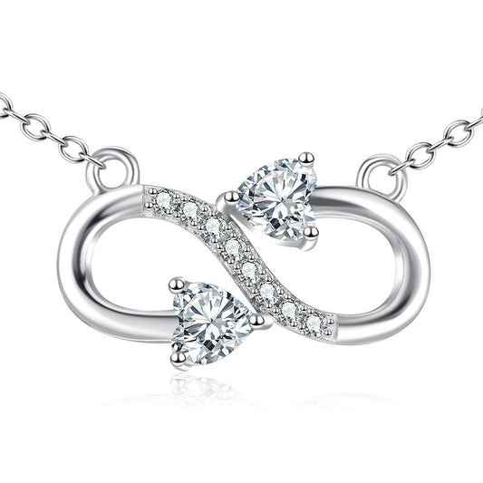 925 Sterling Silver Infinity Fashion Necklace