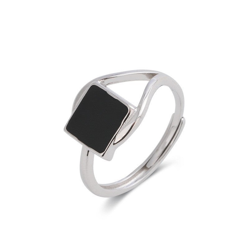 925 Sterling Silver Enamel Fashion Ring