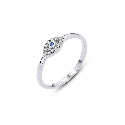 925 Sterling Silver Evil Eye Fashion Ring