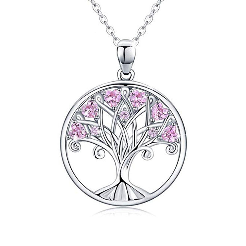 925 Sterling Silver Tree of Life Fashion Necklace
