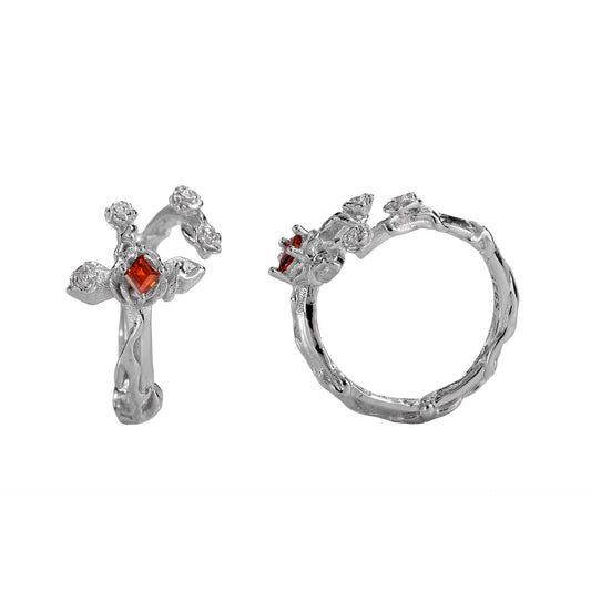 925 Sterling Silver Cross Fashion Ring