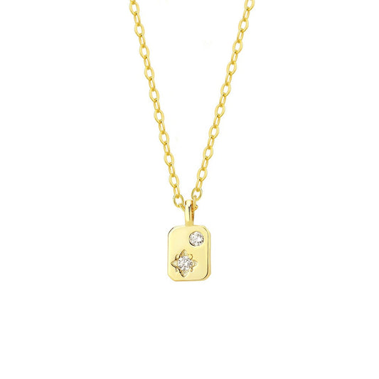 925 Sterling Silver Star Pendant Necklace