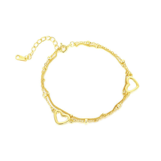 925 Sterling Silver Hearts Fashion Bracelet