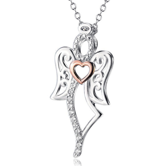 925 Sterling Silver Angel Fashion Necklace