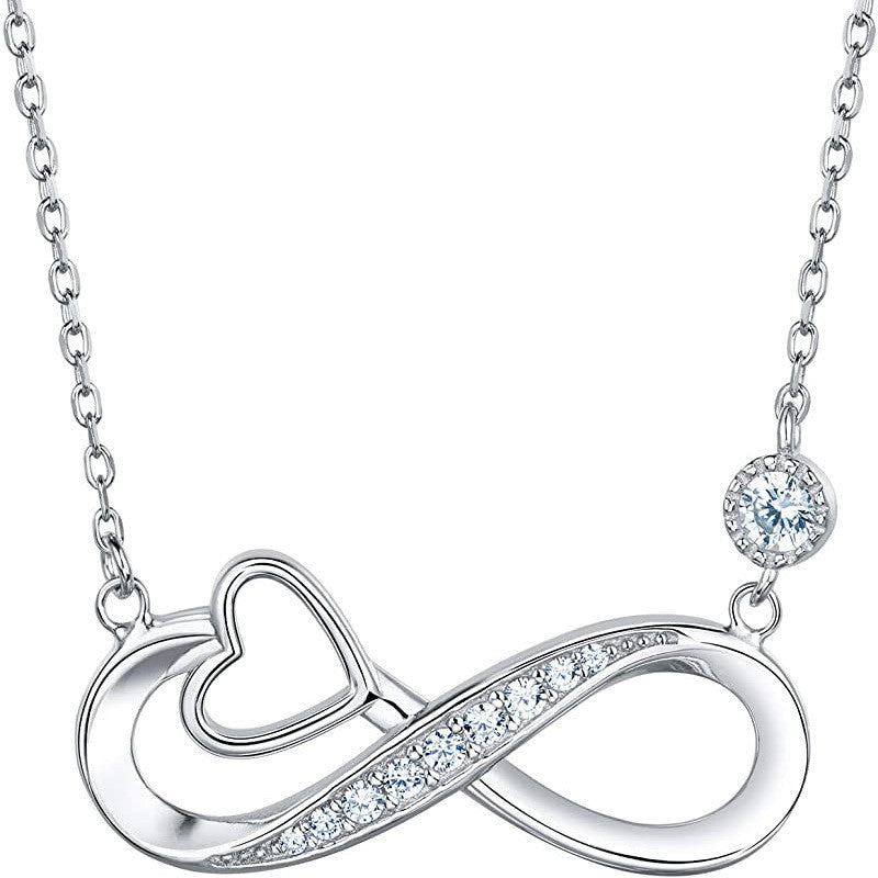 925 Sterling Silver Infinity Fashion Necklace
