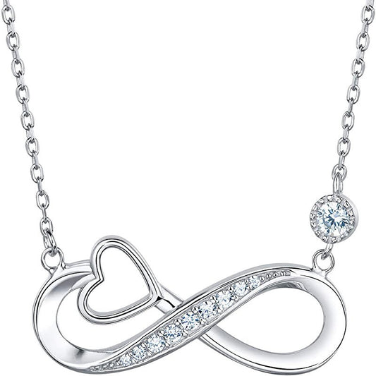 925 Sterling Silver Infinity Fashion Necklace