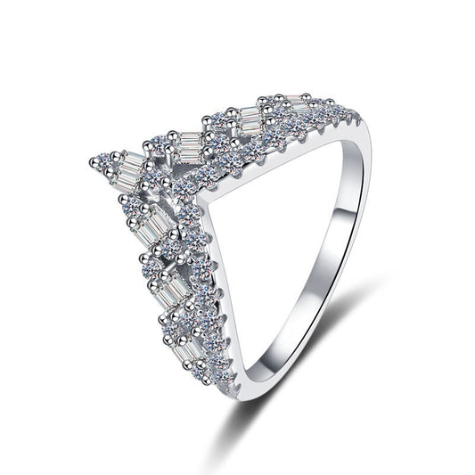 925 Sterling Silver Elegant Crown Fashion Ring