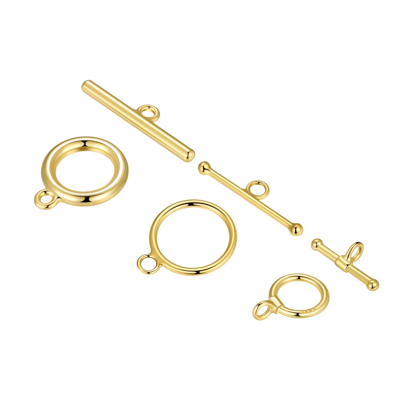925 Sterling Silver Toggle Clasp 8mm 9mm 10mm 11mm 13mm 15mm For Jewelry DIY
