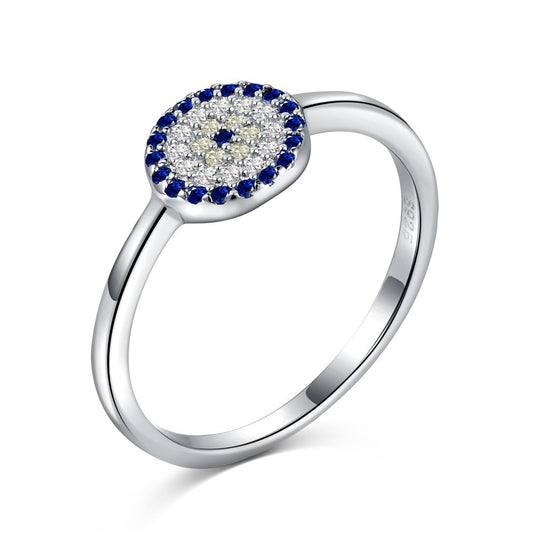 925 Sterling Silver Evil Eye Fashion Ring