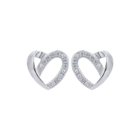 925 Sterling Silver Heart Earrings