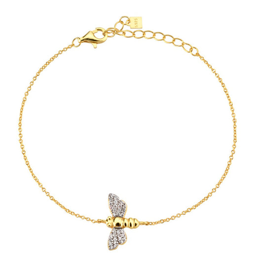 925 Sterling Silver Bee Fashion Bracelet