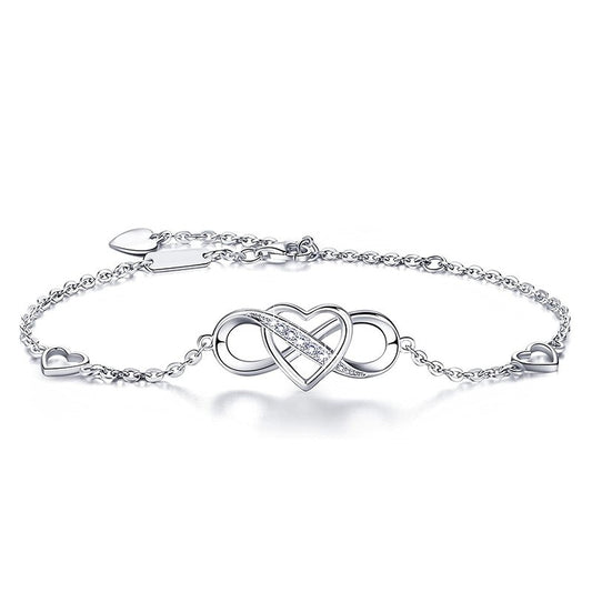 925 Sterling Silver Infinity Fashion Bracelet