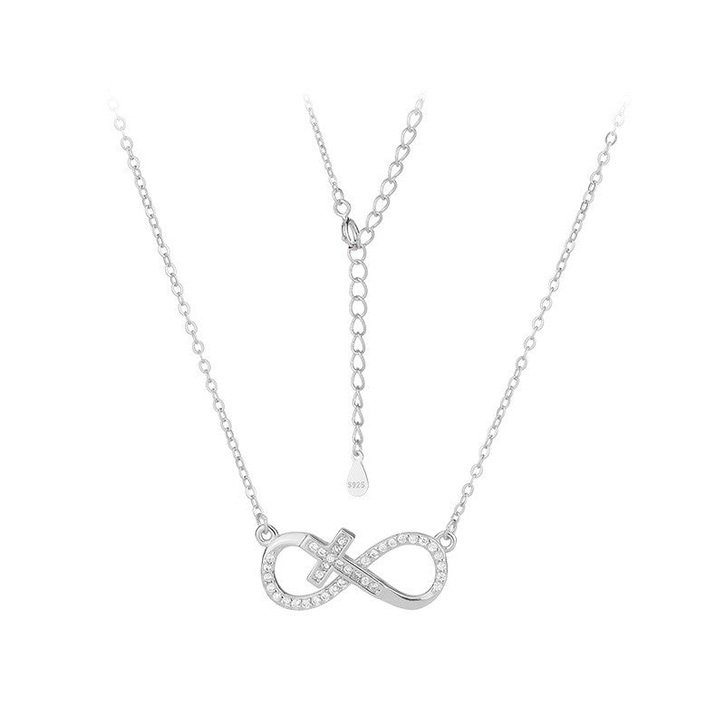925 Sterling Silver Infinity Fashion Necklace