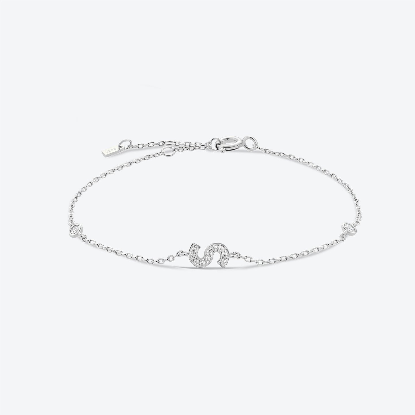 925 Sterling Silver Letter Fashion Bracelet