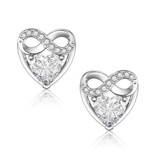 925 Sterling Silver Infinity Fashion Earrings