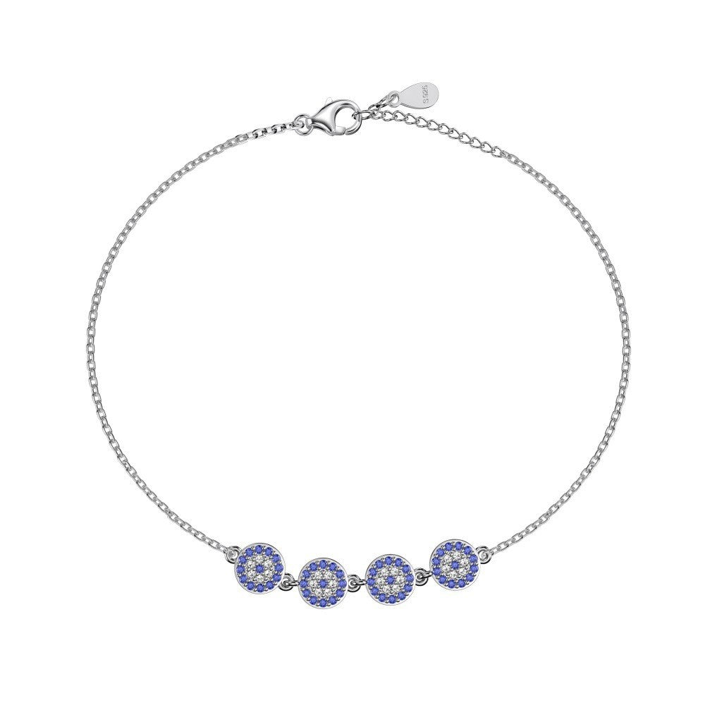 925 Sterling Silver Evil Eye Fashion Bracelet