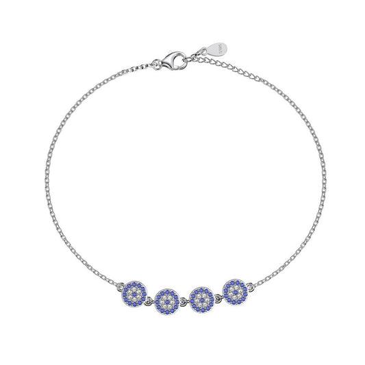 925 Sterling Silver Evil Eye Fashion Bracelet