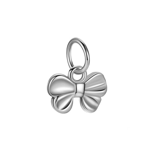 925 Sterling Silver Charm Bow For Jewelry DIY
