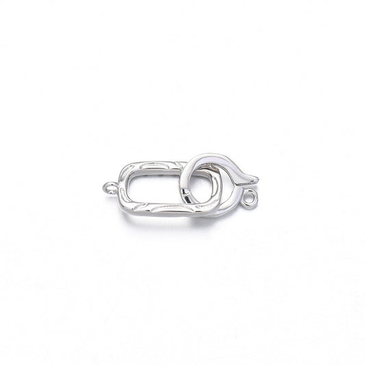925 Sterling Silver Retangle Clasp For Jewelry DIY