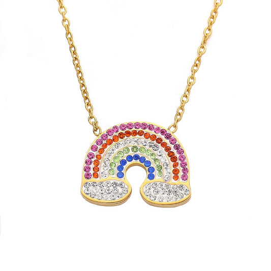 Stainless Steel Rainbow Fashion Necklace