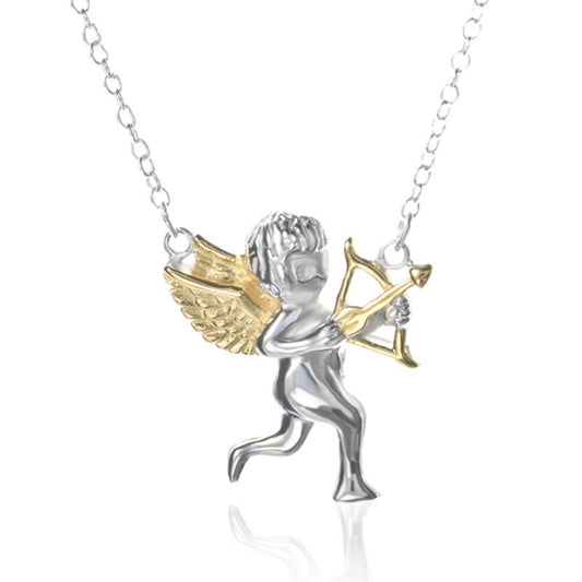 925 Sterling Silver Angel Fashion Necklace