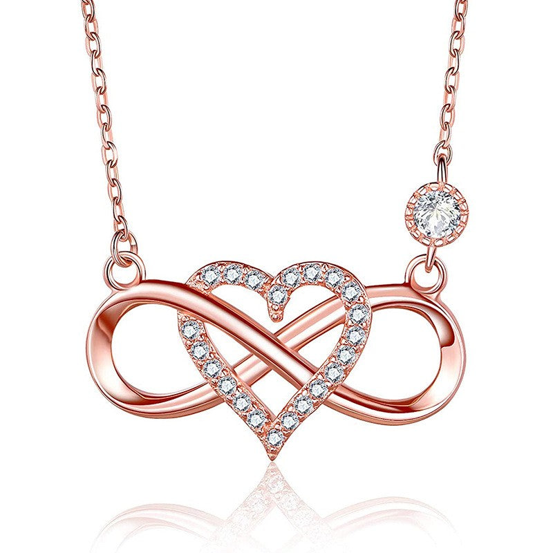 925 Sterling Silver Infinity Fashion Necklace