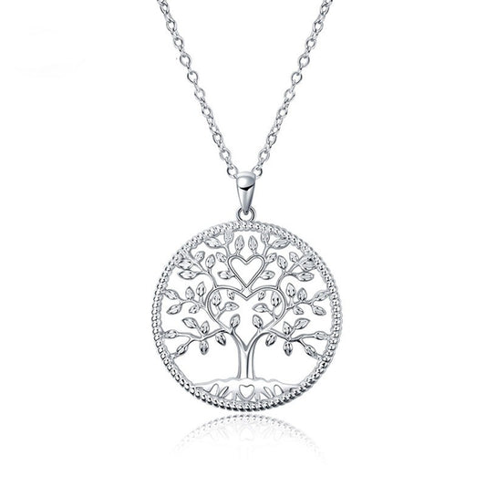 925 Sterling Silver Tree of Life Fashion Necklace