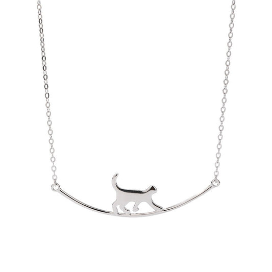 925 Sterling Silver Cat Fashion Necklace