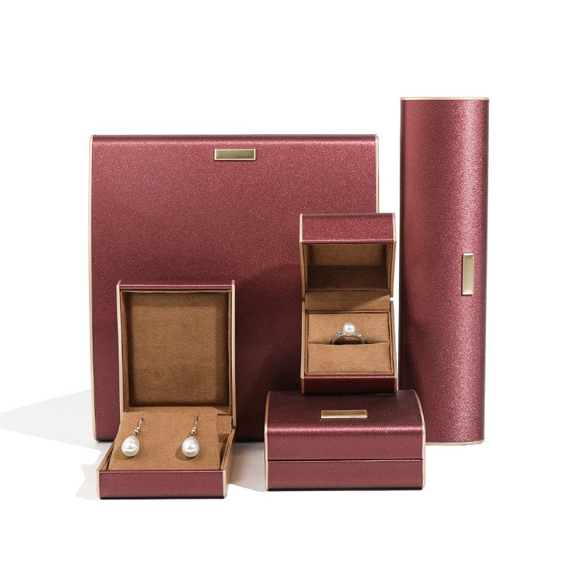Luxury Brushed Leather Jewelry Box