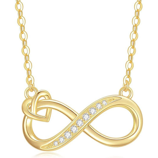 925 Sterling Silver Infinity Fashion Necklace
