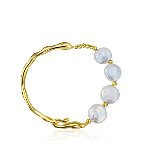 925 Sterling Silver Pearl Fashion Bracelet