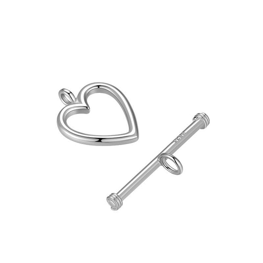 925 Sterling Silver Heart Clasp For Jewelry DIY
