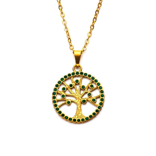 Stainless Steel Tree of Life Fashion Necklace