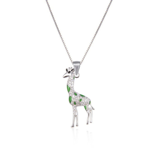 925 Sterling Silver Elk Pendant Necklace