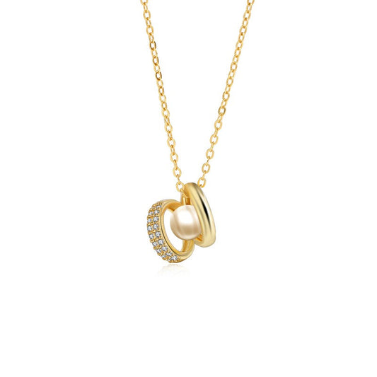 925 Sterling Silver Pearl Fashion Necklace