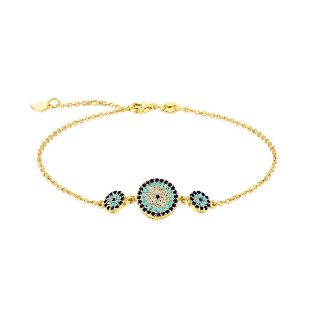 925 Sterling Silver Evil Eye Fashion Bracelet