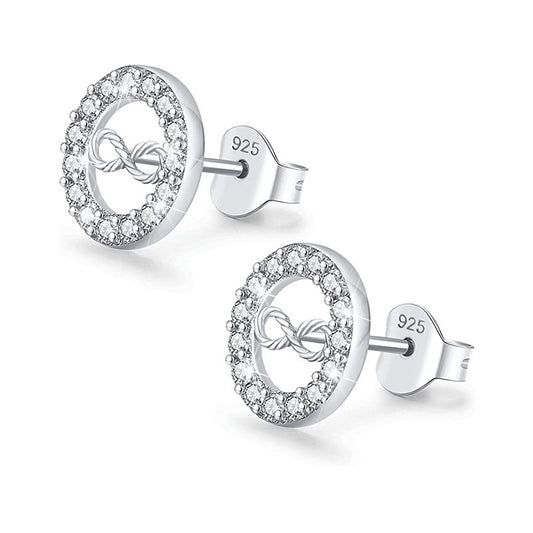 925 Sterling Silver Infinity Fashion Earrings