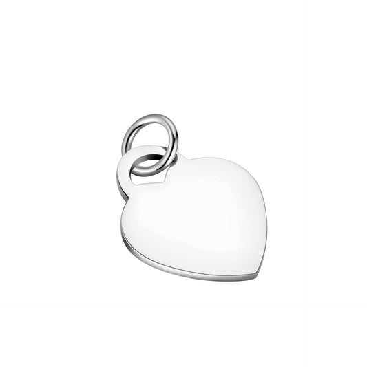 925 Sterling Silver Heart Blank Charm For Jewelry DIY