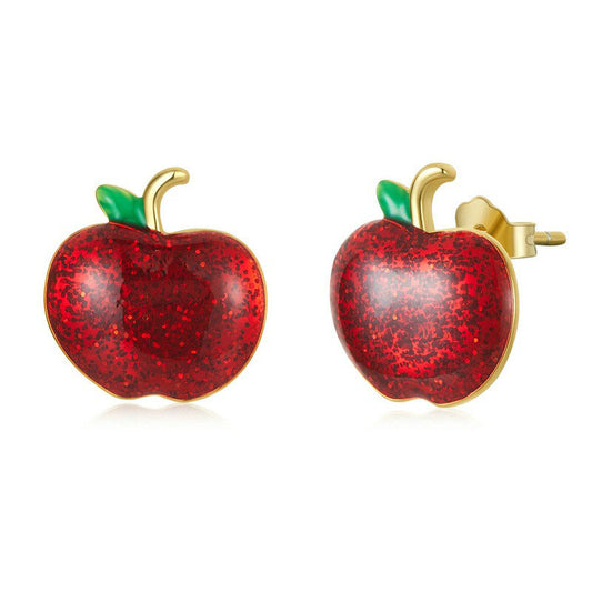 925 Sterling Silver Apple Fashion Earrings