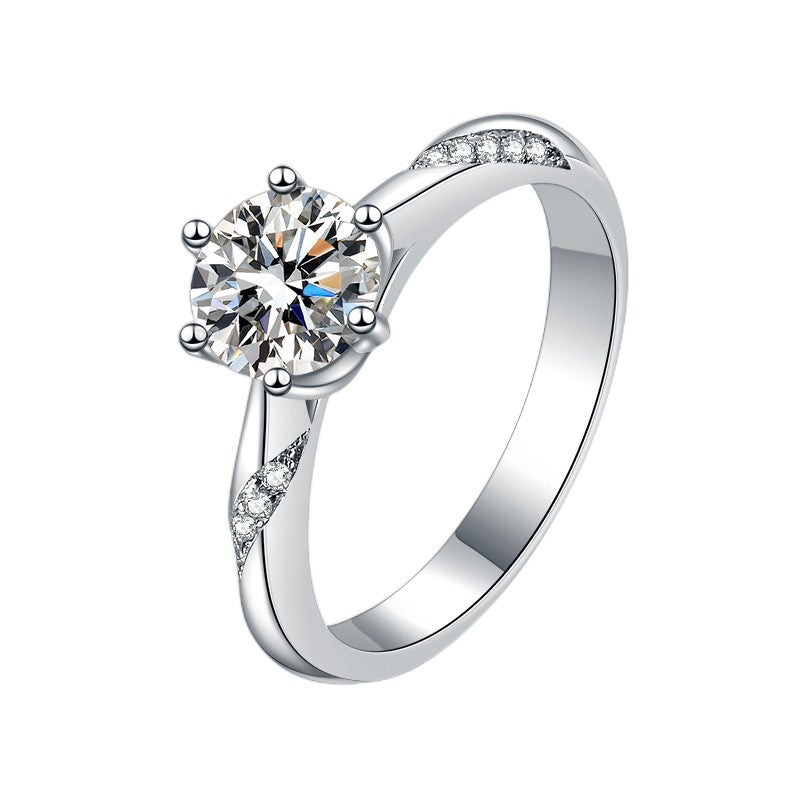925 Sterling Silver Elegant Cubic Zirconia Crown Fashion Ring