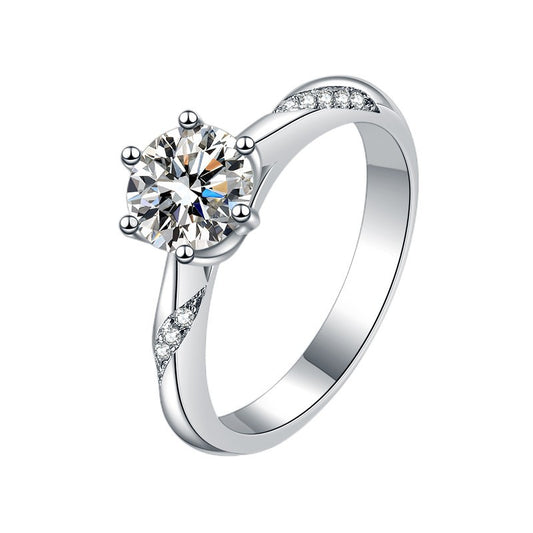 925 Sterling Silver Elegant Cubic Zirconia Crown Fashion Ring
