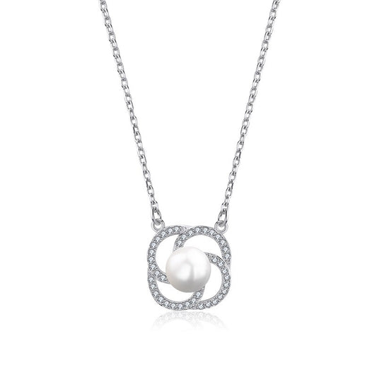 925 Sterling Silver Pearl Fashion Necklace